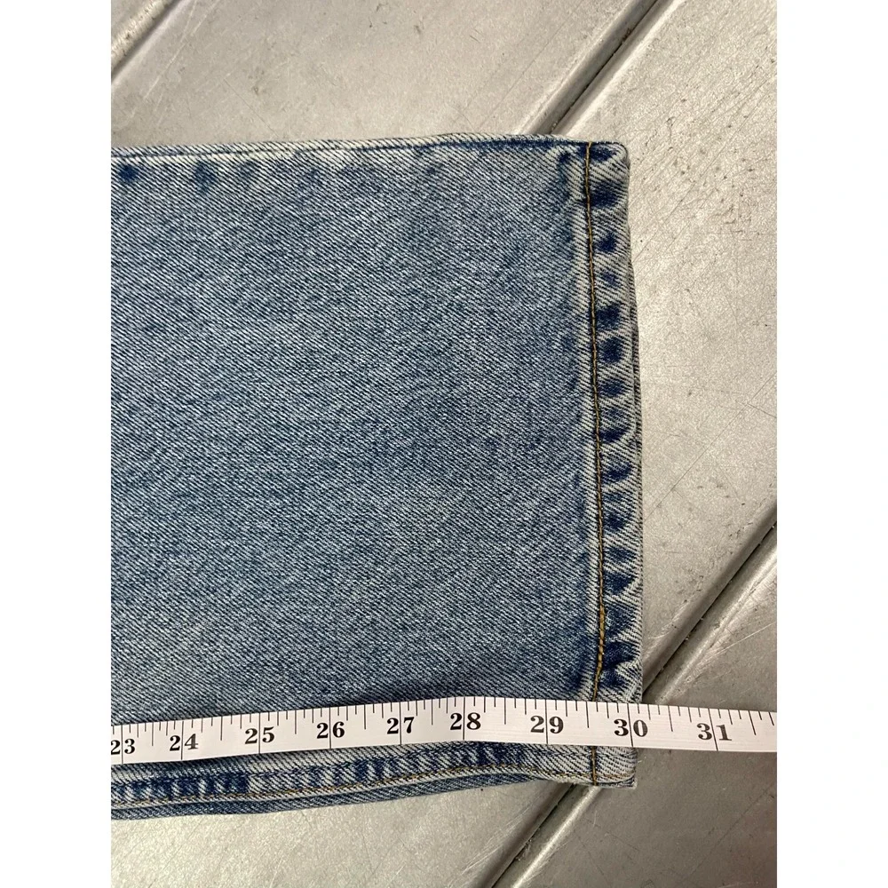 Signature Levis Mens 36X30 Blue Medium‎ Wash Denim Regular Straight 100% Cotton